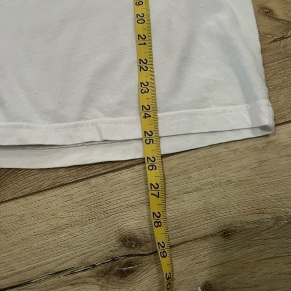 WHITE V neck short sleeved T shirt mint green heart spell out "Hope" cotton XS. - Picture 3 of 9